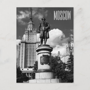 Lomonosov Moscow State University Architecture Postcard