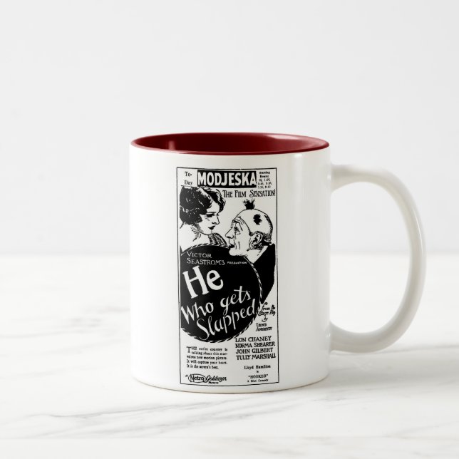 Lon Chaney Norma Shearer HE WHO GETS SLAPPED 1925 Two-Tone Coffee Mug (Right)