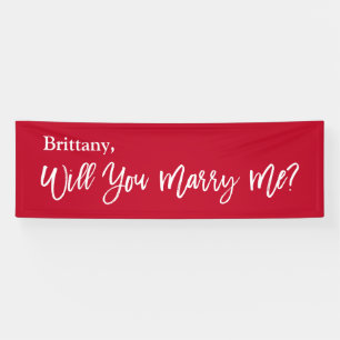 Lona Will you Marry Me Proposal Sign banner