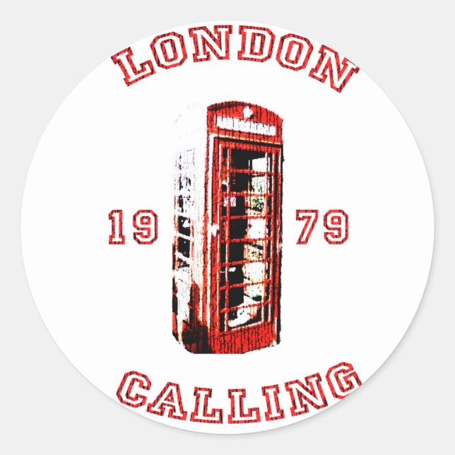 London 1979 classic round sticker (Front)