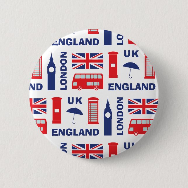 London 2 Inch Round Button (Front)