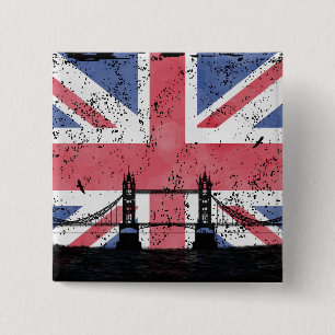 London 2 Inch Square Button
