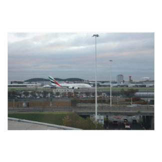 London Airport Evening Landing Photo Print