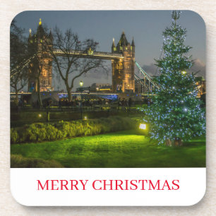 London at Christmas square coasters
