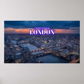 London At Night 2 - United Kingdom Poster