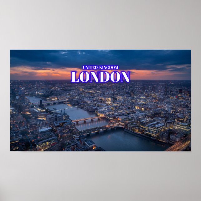 London At Night 2 - United Kingdom Poster (Front)