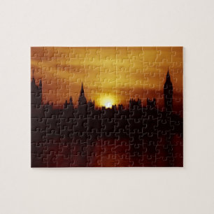 London at Sunset - Parliament - 8x10 - 110 pc Jigsaw Puzzle