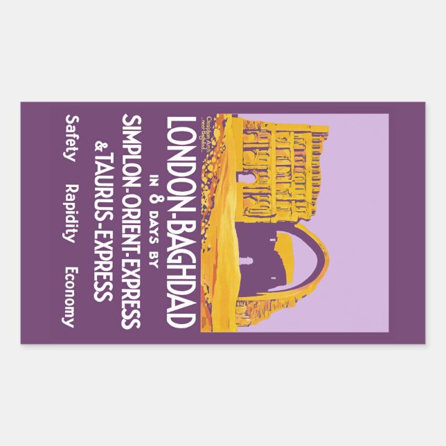 London - Baghdad Orient Express Sticker (Front)
