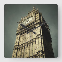 London - Big Ben and Tower Square Wall Clock