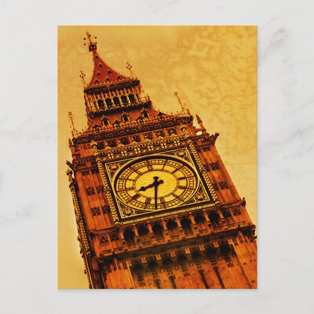 London, Big Ben grunge Postcard (Front)