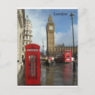 London Big Ben Phone box (by St.K) Postcard