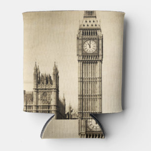 London Big Ben: Vintage View Can Cooler