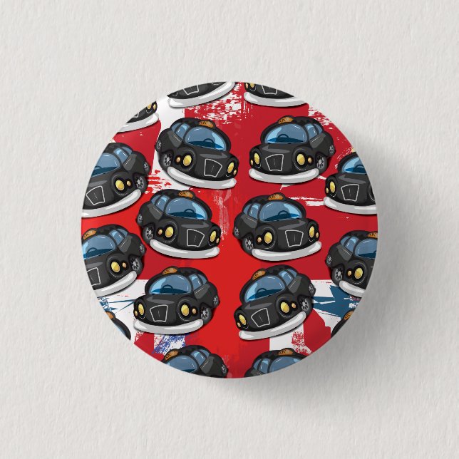 London Black Cab 1 Inch Round Button (Front)