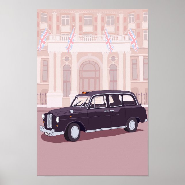 London black taxi cab poster (Front)