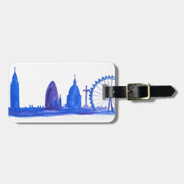London blue luggage tag (Front Horizontal)