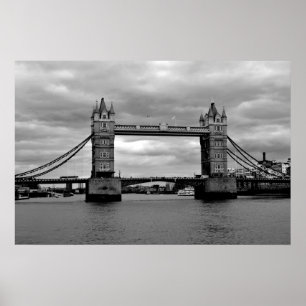 London Bridge  in Black and White Poster