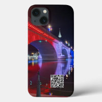 London Bridge in red white and blue