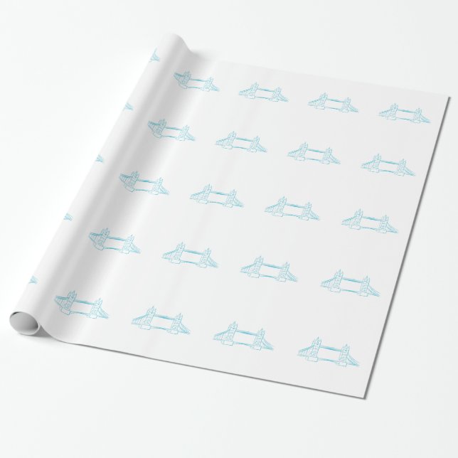 London Bridge Landmark Wrapping Paper (Unrolled)