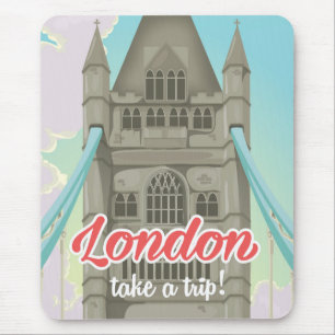 London Bridge vacation poster Mouse Pad
