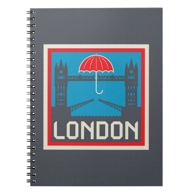 London Bridge with Umbrella Notebook (Front)