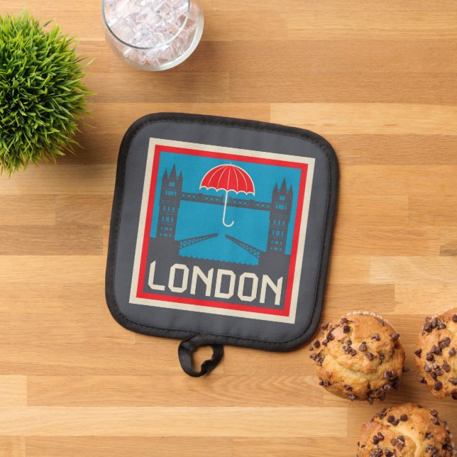 London Bridge with Umbrella Pot Holder (Top Down)