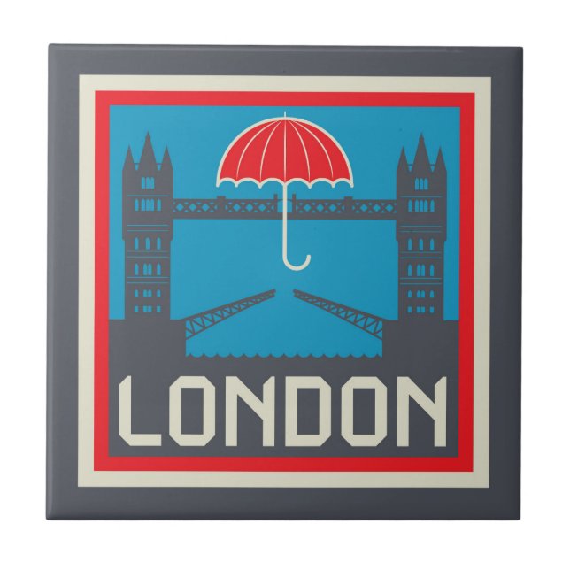 London Bridge with Umbrella Tile (Front)