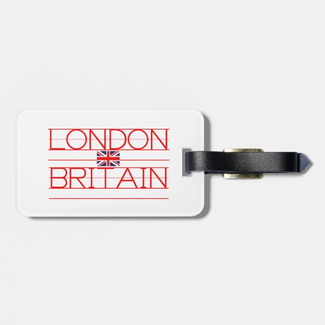 LONDON BRITAIN LUGGAGE TAG (Back Horizontal)