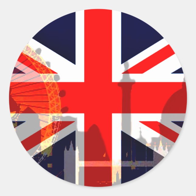 London-British Flag_ Classic Round Sticker (Front)