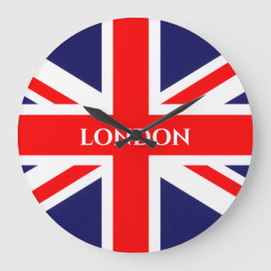 London British Flag Large Clock