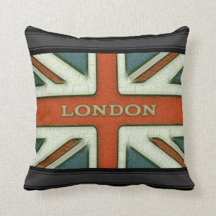 London British Flag Throw Pillow