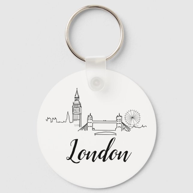 London British Illustration Keychain (Front)