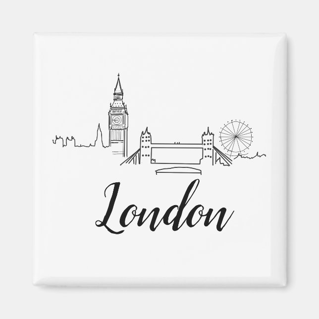 London British Illustration  Magnet (Front)