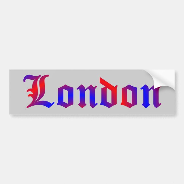 London Bumper Sticker (Front)