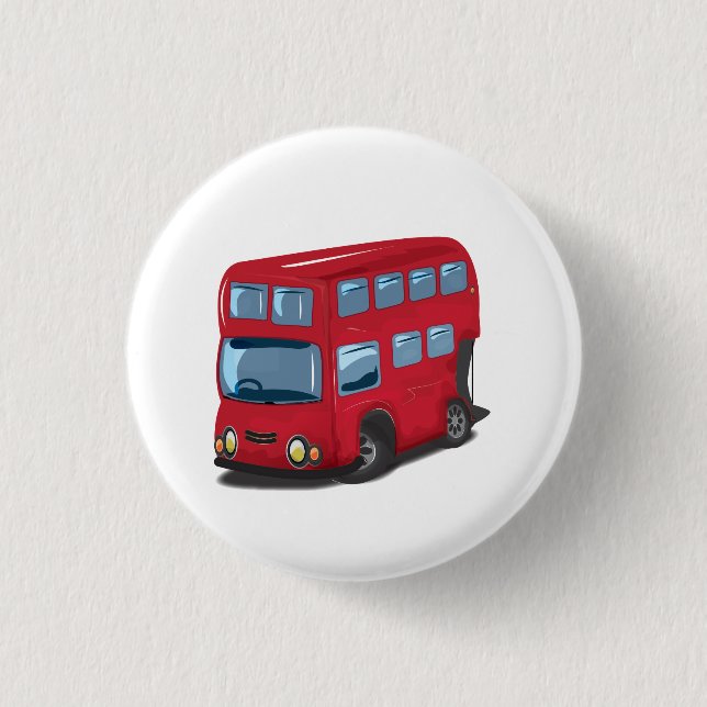 London Bus 1 Inch Round Button (Front)