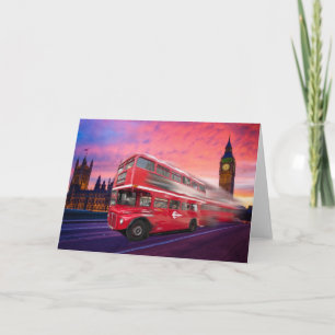 London bus and Big Ben Card