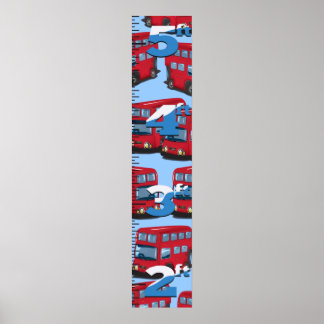 London Bus Growth chart. Poster