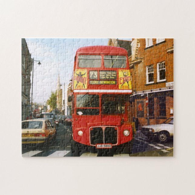 London Bus in Stoke Newington Jigsaw Puzzle (Horizontal)