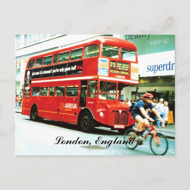 London Bus Postcard (Front)