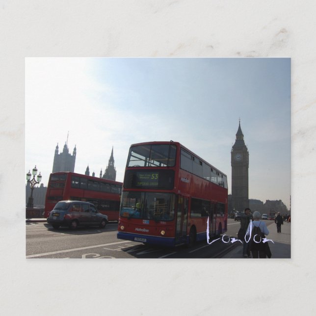 London Bus Postcard (Front)