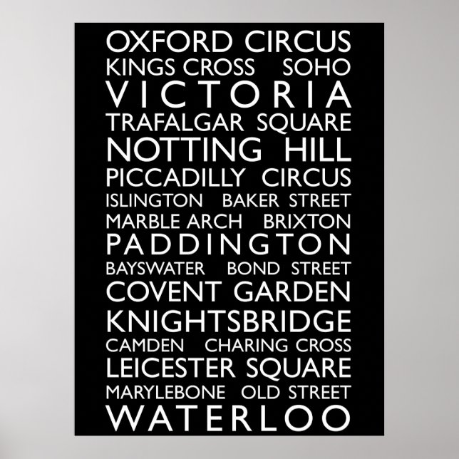 London Bus Roll (Bus Blind) Poster (Front)