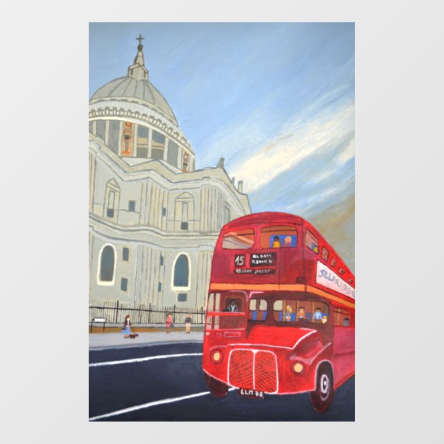 London Bus Window Cling  (Sheet)