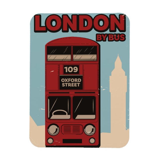 London By Bus Magnet (Vertical)