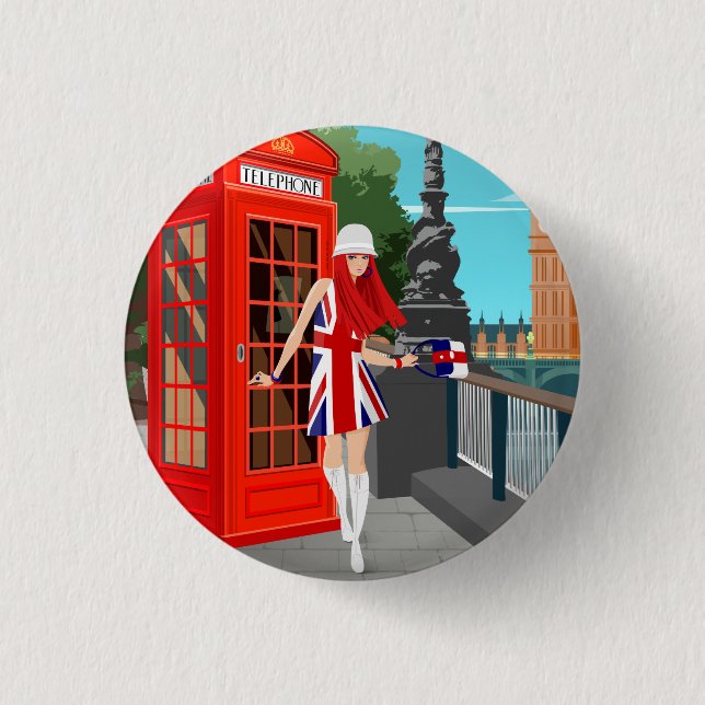 London Calling 1 Inch Round Button (Front)