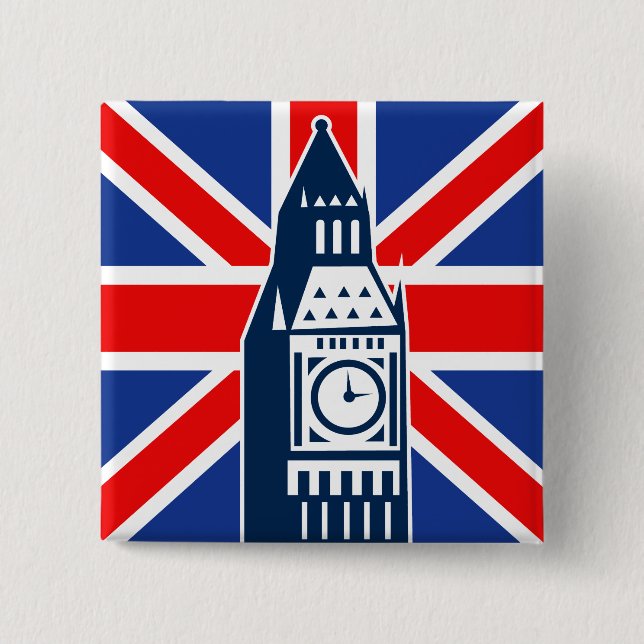 London Calling 2 Inch Square Button (Front)