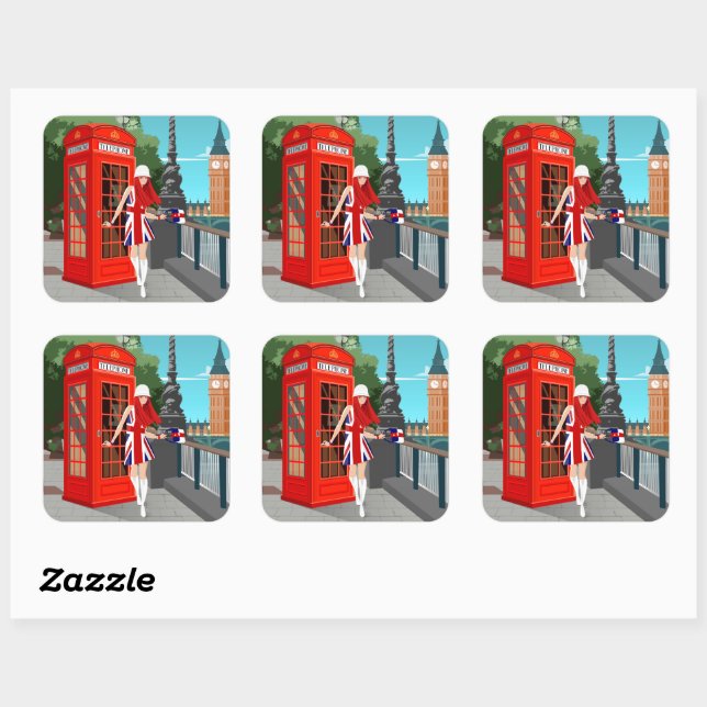 London Calling Square Sticker (Sheet)