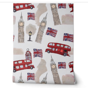 London Calling Watercolor Wallpaper
