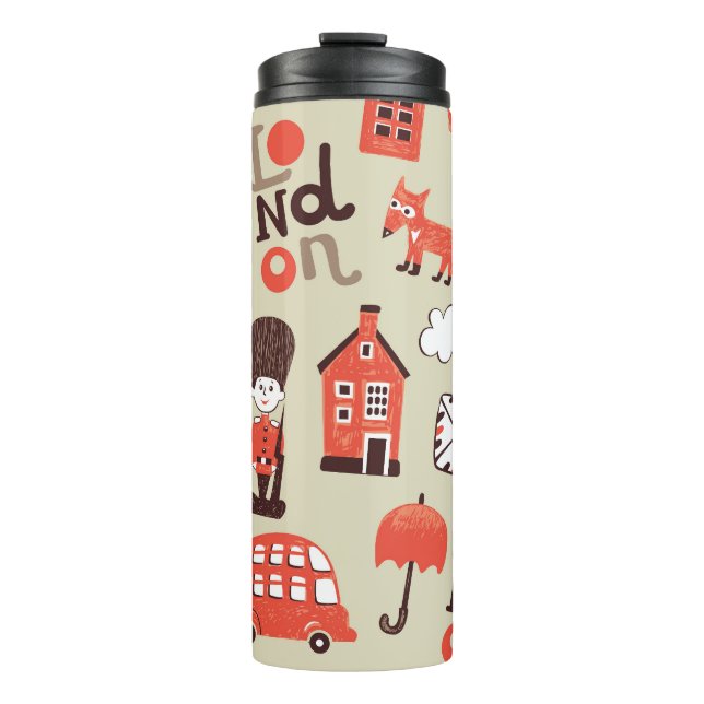 London Childish: Funny Pattern Design Thermal Tumbler (Front)