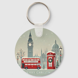 London Christmas   Big Ben & Festive London Keychain