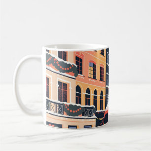 London Christmas Big Ben Travel Poster Coffee Mug