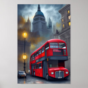London city bus poster